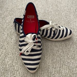 Kate Spade x Keds striped pointed toe flats